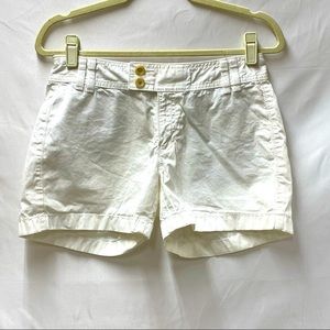 𝅺banana Republic White Cotton Shorts Size 2